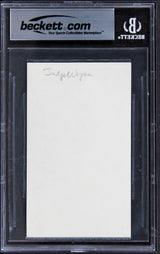 Joseph Wapner The People's Court Authentic Signed 3x5 Index Card BAS Slabbed 2