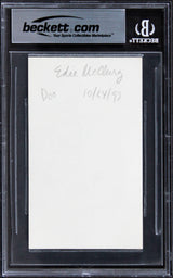 Edie McClurg Ferris Bueller's Day Off Signed 3x5 Index Card BAS Slabbed