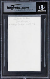 John Rotten Lydon Sex Pistols Authentic Signed 3x5 Index Card BAS Slabbed 2