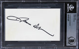 James Doohan Star Trek Authentic Signed 3x5 Index Card Autographed BAS Slabbed 2
