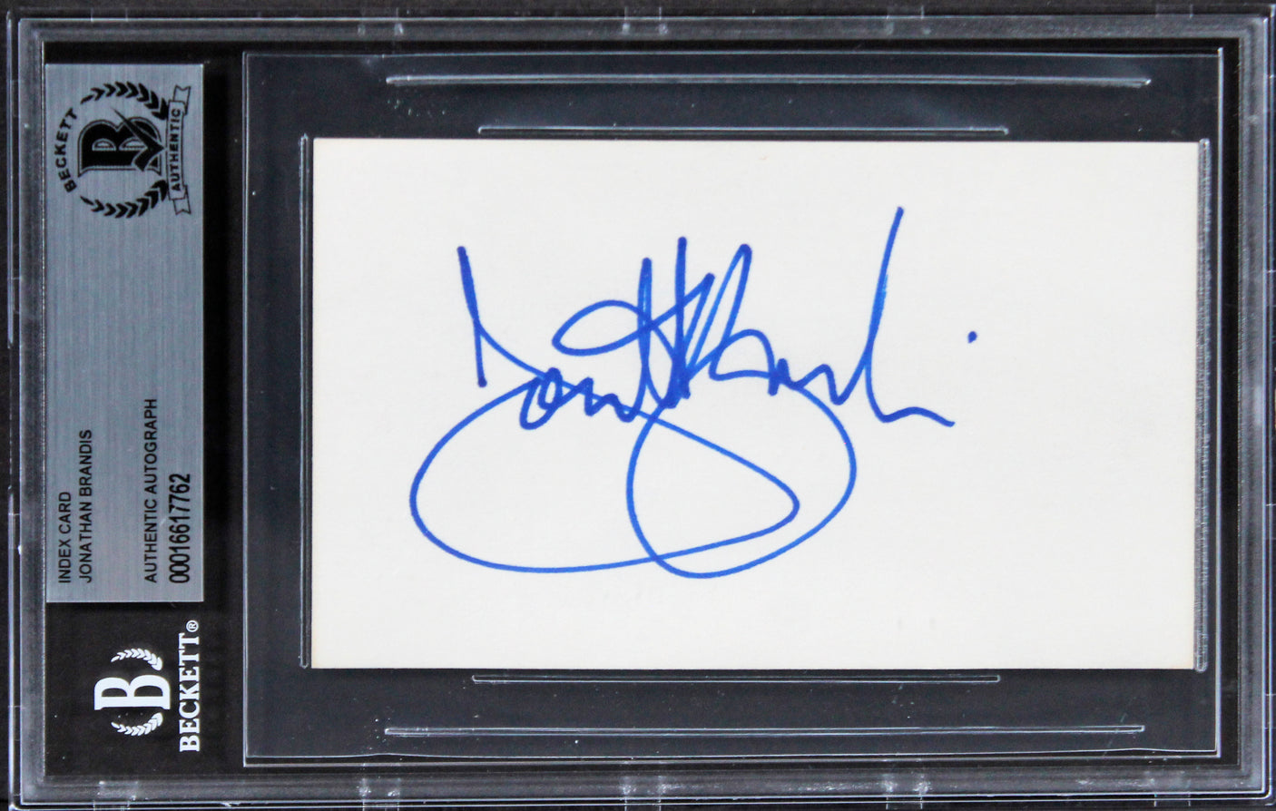 Jonathan Brandis The Neverending Story II Signed 3x5 Index Card BAS Slabbed 1