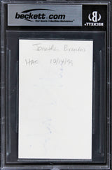 Jonathan Brandis The Neverending Story II Signed 3x5 Index Card BAS Slabbed 3