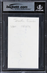 Jonathan Brandis The Neverending Story II Signed 3x5 Index Card BAS Slabbed 3