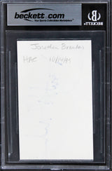 Jonathan Brandis The Neverending Story II Signed 3x5 Index Card BAS Slabbed 4