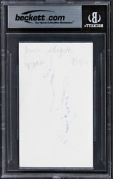 James Shigeta Die Hard Authentic Signed 3x5 Index Card Autographed BAS Slabbed 1