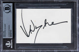 Jean-Claude Van Damme Double Impact Signed 3x5 Index Card BAS Slabbed 1