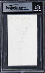 Jean-Claude Van Damme Double Impact Signed 3x5 Index Card BAS Slabbed 1
