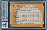76ers Julius "Dr. J." Erving Signed 1981 Topps #30 Card Auto 10! BAS Slabbed