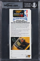Lakers Magic Johnson Authentic Signed 1992 All-Star Ballot Auto 10! BAS Slabbed