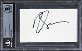 James Gandolfini The Sopranos Authentic Signed 3x5 Index Card BAS Slabbed 1