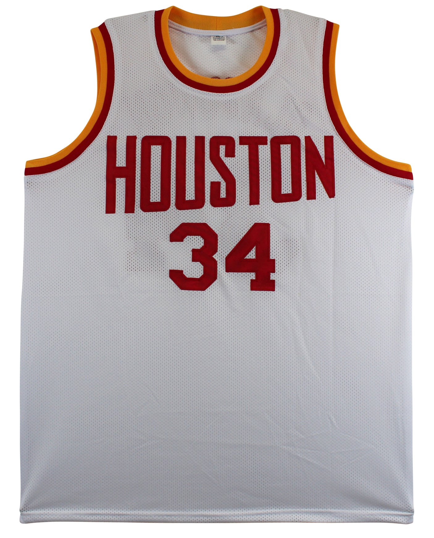 Hakeem Olajuwon Authentic Signed White Pro Style Jersey Autographed JSA Witness