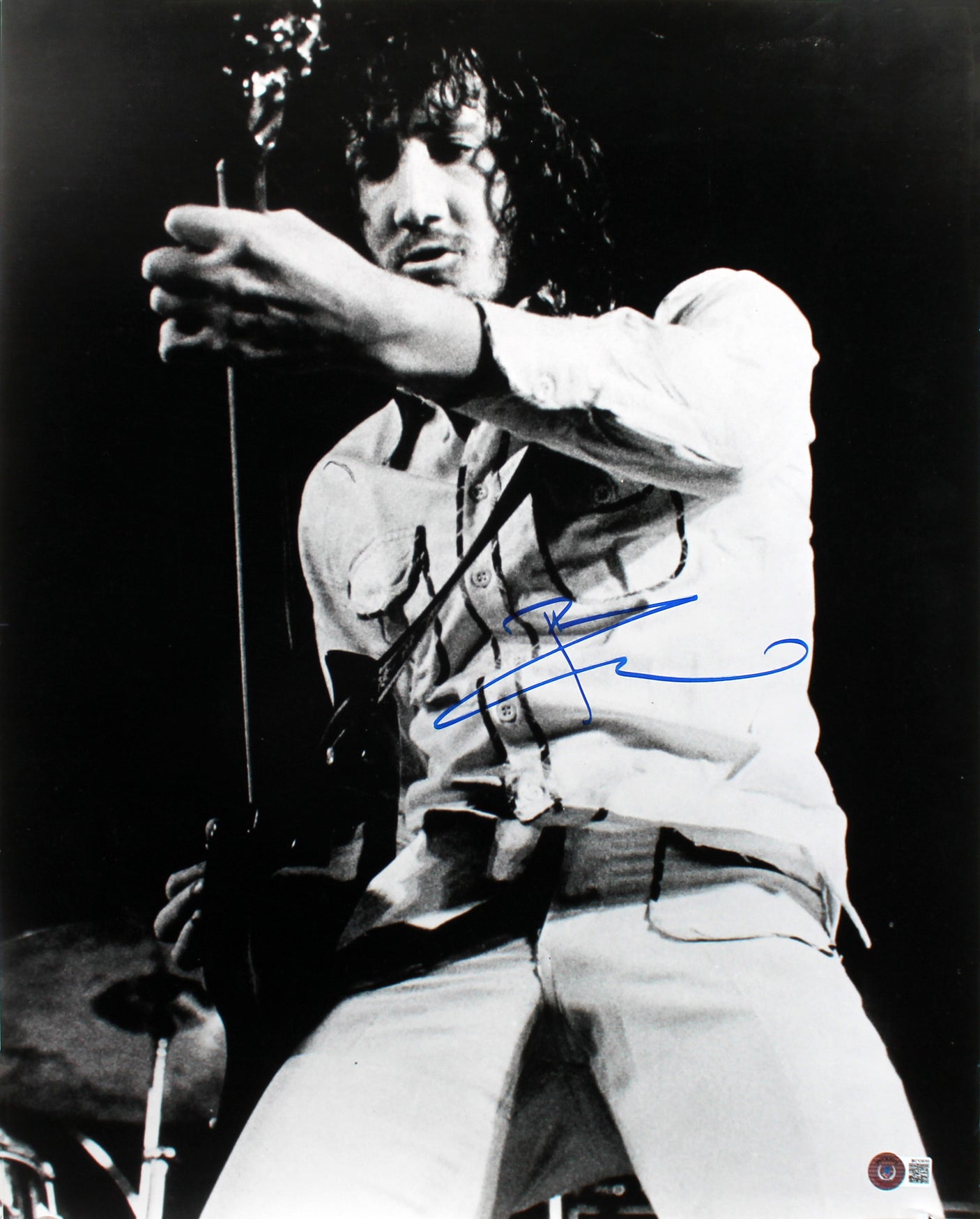 Pete Townshend The Who Authentic Signed 16x20 Black & White Photo BAS #BC13610