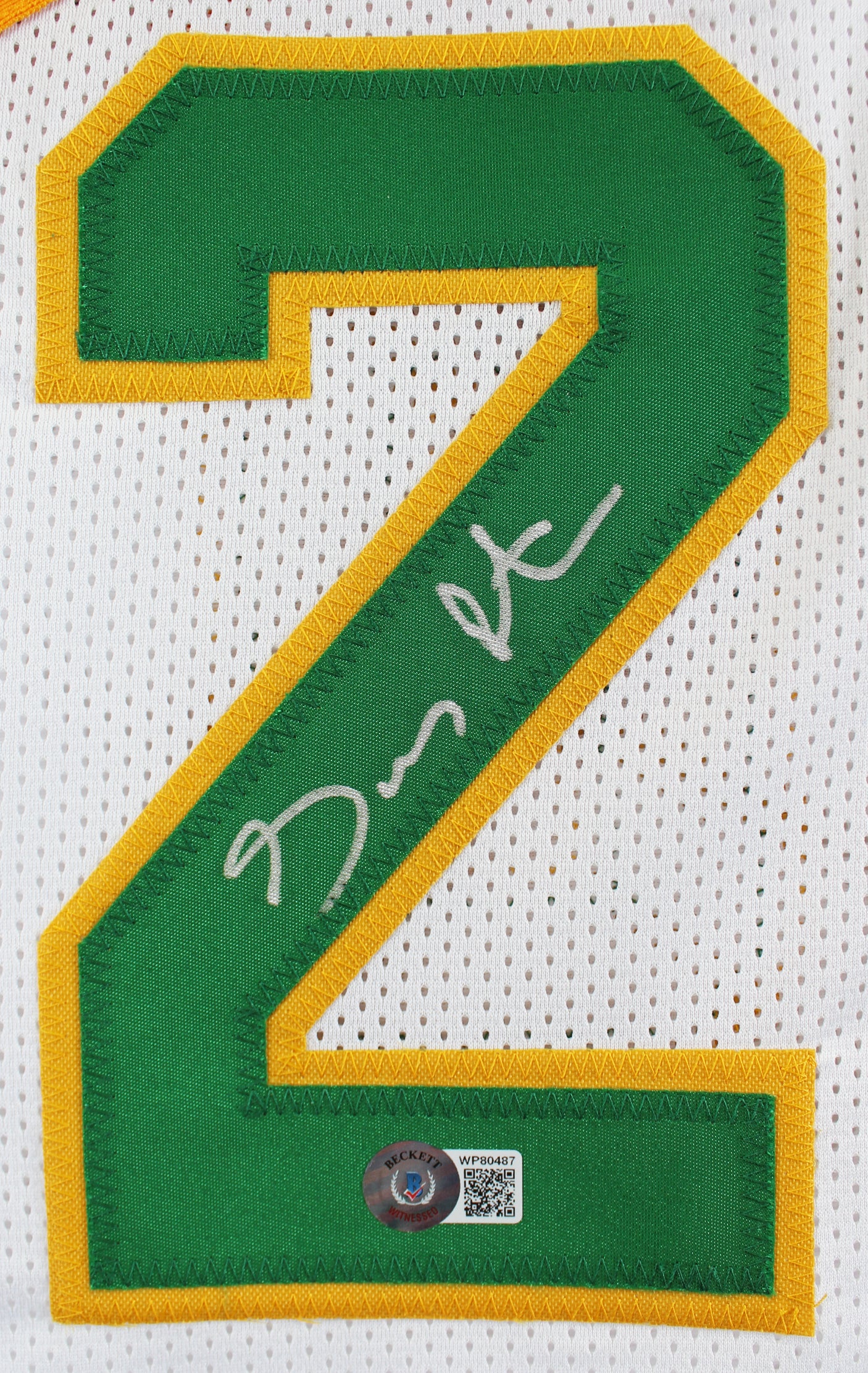 Gary Payton Authentic Signed White Pro Style Jersey Autographed BAS Witnessed
