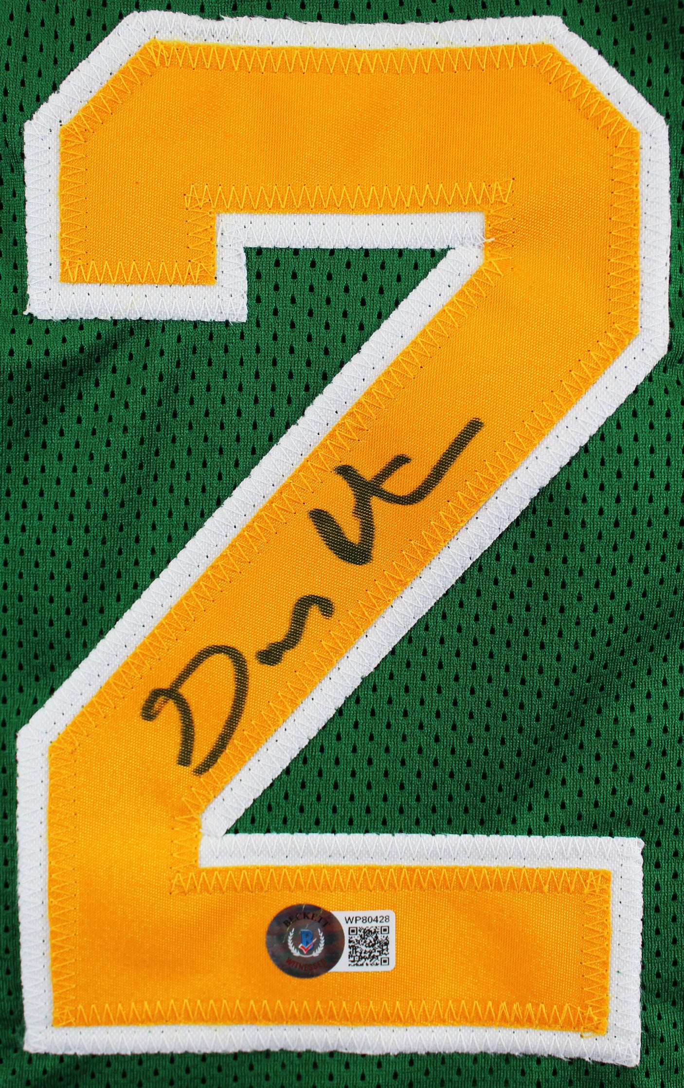 Gary Payton Authentic Signed Green Pro Style Jersey Autographed BAS Witnessed