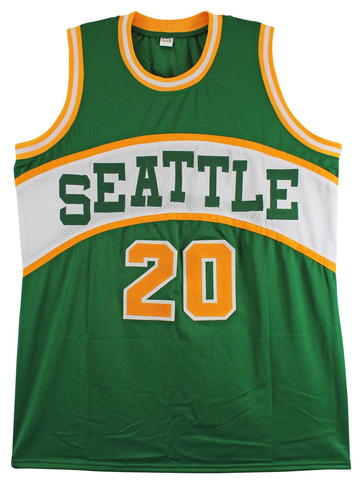 Gary Payton Authentic Signed Green Pro Style Jersey Autographed BAS