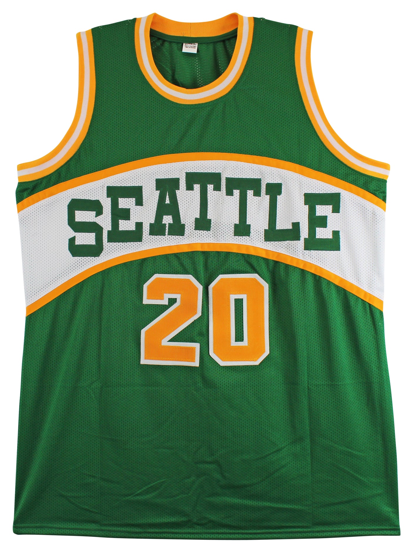 Gary Payton Authentic Signed Green Pro Style Jersey Autographed BAS Witnessed