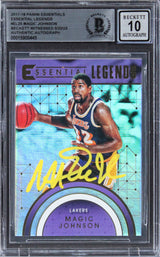 Magic Johnson Signed 2021 Panini Essential Legends #EL25 Card Auto 10! BAS Slab