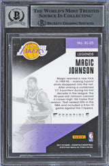 Magic Johnson Signed 2021 Panini Essential Legends #EL25 Card Auto 10! BAS Slab