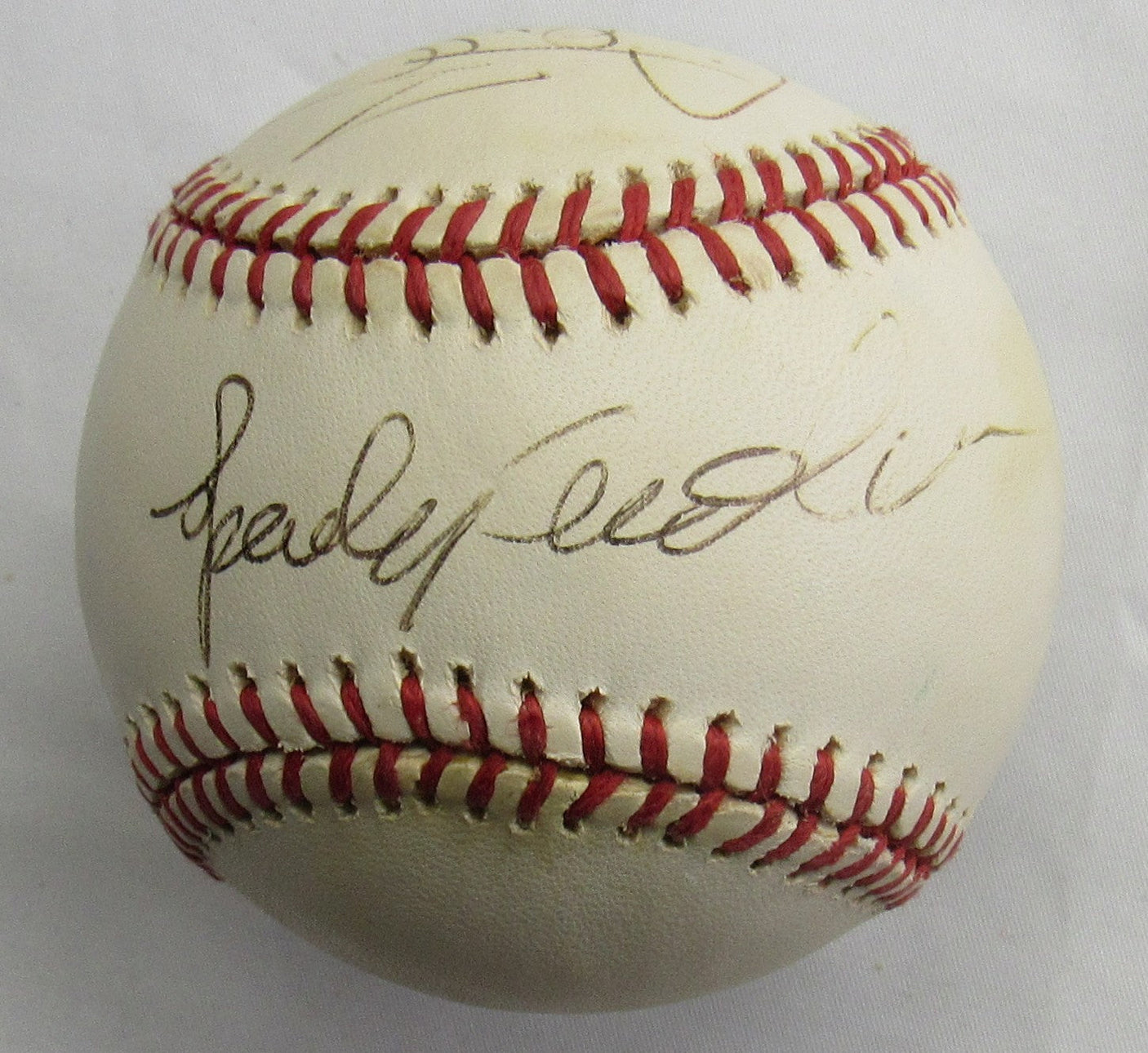 Sparky Anderson Cecil Fielder Signed Auto Baseball JSA CG96923