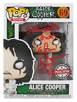 Alice Cooper "Schools Out" Signed Funko Pop Vinyl Figure #69 w/ Red Sig BAS Wit