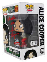 Alice Cooper "Schools Out" Signed Funko Pop Vinyl Figure #69 w/ Red Sig BAS Wit