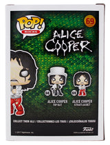 Alice Cooper "Schools Out" Signed Funko Pop Vinyl Figure #69 w/ Red Sig BAS Wit