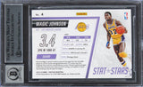 Lakers Magic Johnson Signed 2015 Prestige Stat Stars #4 Card Auto 10! BAS Slab