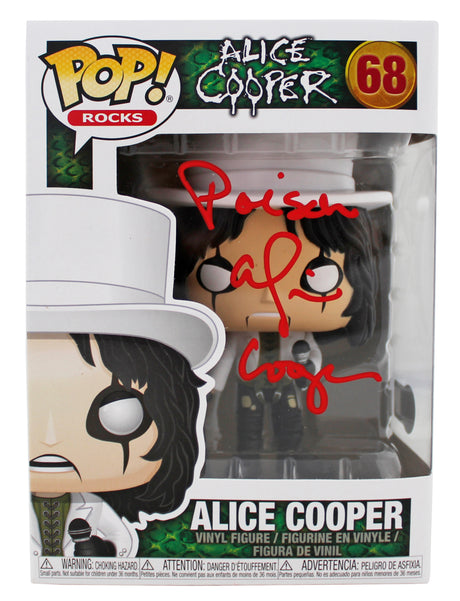 Alice Cooper "Poison" Signed Funko Pop Vinyl Figure #68 w/ Red Sig BAS Witnessed