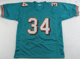 Ricky Williams Signed Auto Autograph Replica Dolphins Jersey w/ Hitting Holes Insc JSA Witness