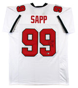Warren Sapp "HOF 13" Authentic Signed White Pro Style Jersey BAS Witnessed