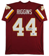 John Riggins Authentic Signed Maroon Pro Style Jersey Autographed BAS Witnessed