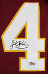 John Riggins Authentic Signed Maroon Pro Style Jersey Autographed BAS Witnessed