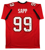 Warren Sapp "HOF 13" Authentic Signed Red Pro Style Jersey BAS Witnessed