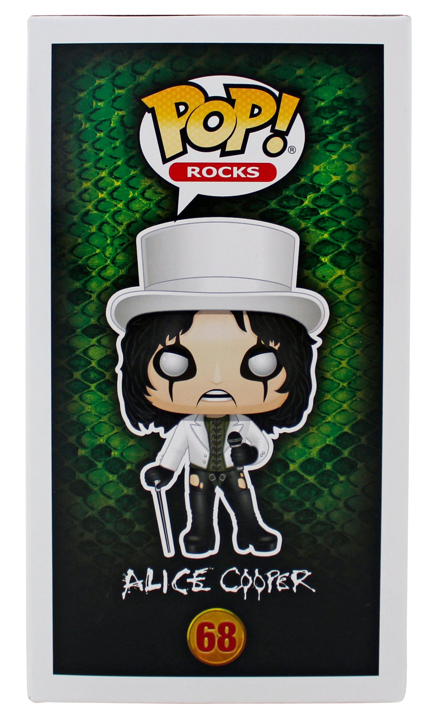 Alice Cooper "I'm 18" Signed Funko Pop Vinyl Figure #68 w/ Red Sig BAS Witnessed