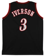 Allen Iverson Authentic Signed Black Pro Style Jersey Autographed BAS