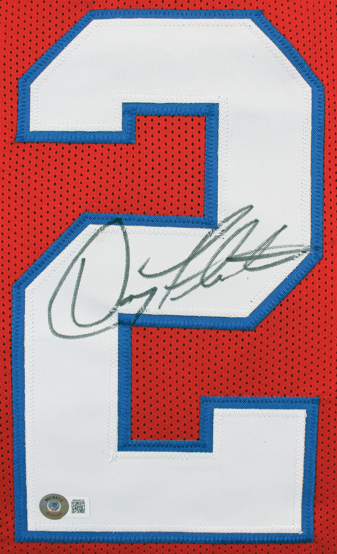 Doug Flutie Authentic Signed Red Pro Style Jersey Autographed BAS Witnessed