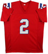 Doug Flutie Authentic Signed Red Pro Style Jersey Autographed BAS Witnessed