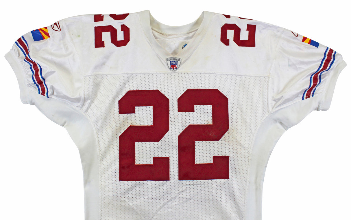 Cardinals Emmitt Smith Signed Game Worn 9/14/03 White Reebok Jersey Prova & BAS