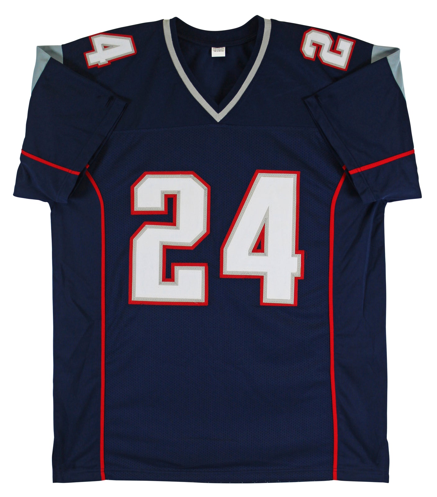 Ty Law Authentic Signed Navy Blue Pro Style Jersey Autographed BAS Witnessed