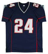 Ty Law Authentic Signed Navy Blue Pro Style Jersey Autographed BAS Witnessed