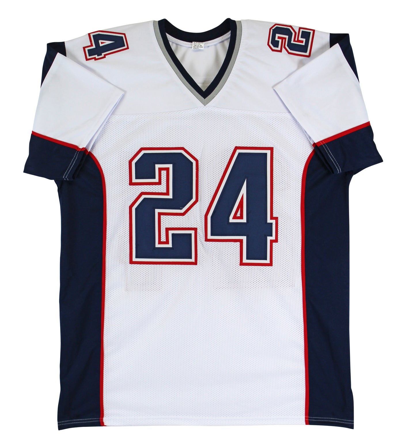 Ty Law Authentic Signed White Pro Style Jersey Autographed BAS Witnessed