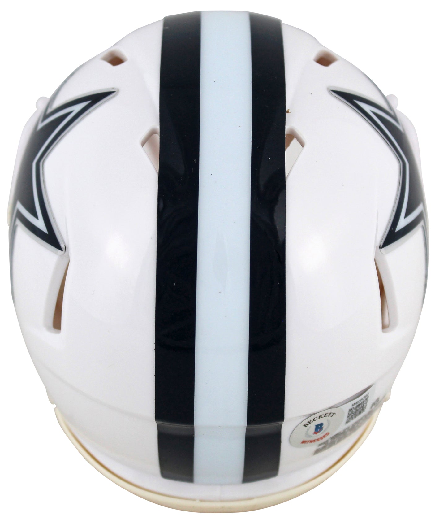 Cowboys Dak Prescott Signed 2022 Alt White Speed Mini Helmet BAS Witnessed