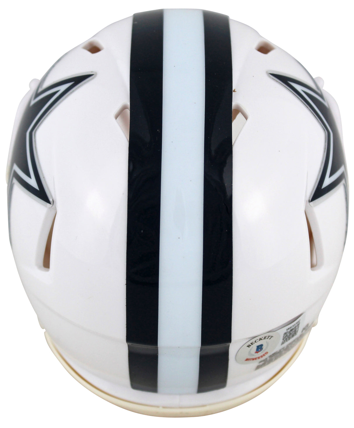 Cowboys Dak Prescott Signed 2022 Alt White Speed Mini Helmet BAS Witnessed