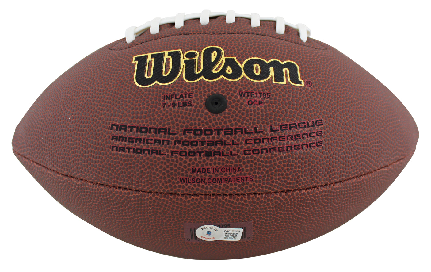 Rams Sony Michel Authentic Signed Wilson Super Grip Nfl Football BAS Witness