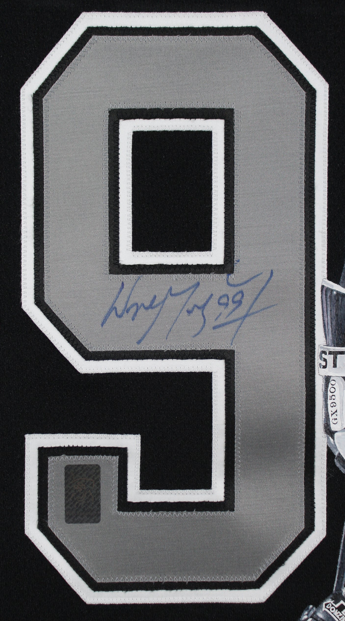 Kings Wayne Gretzky Signed Hand Painted Black CCM Framed Jersey BAS #AD04365
