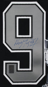 Kings Wayne Gretzky Signed Hand Painted Black CCM Framed Jersey BAS #AD04365
