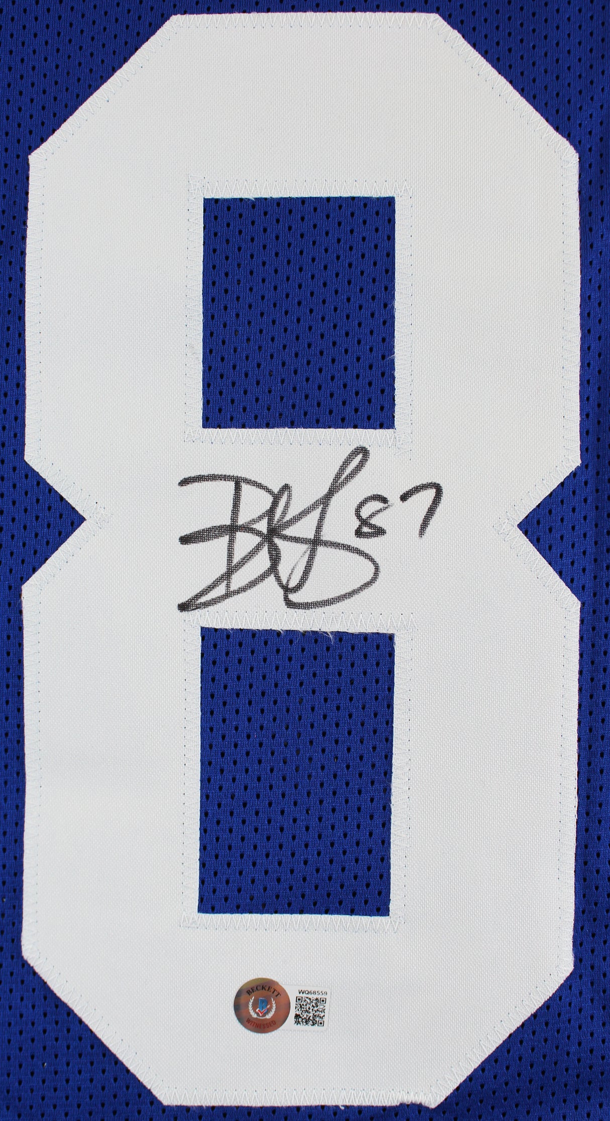 Reggie Wayne Authentic Signed Blue Pro Style Jersey Autographed BAS Witnessed