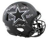 Cowboys Tony Dorsett "4x Stat" Signed Eclipse Full Size Speed Proline Helmet BAS