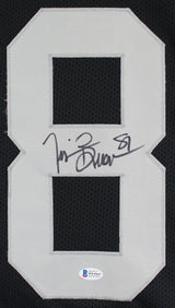 Tim Brown Authentic Signed Black Pro Style Jersey Autographed BAS Witnessed