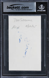 Tom Sizemore Saving Private Ryan Signed 3x5 Index Card Auto 10! BAS Slabbed